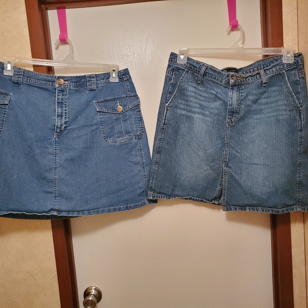 Two Jean Skirts